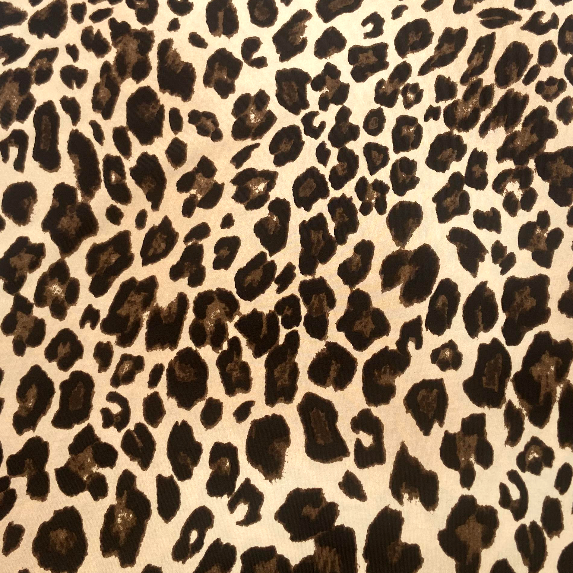 TESSUTO SINGLE JERSEY MARRONE STAMPATO ANIMALI SELVATICI