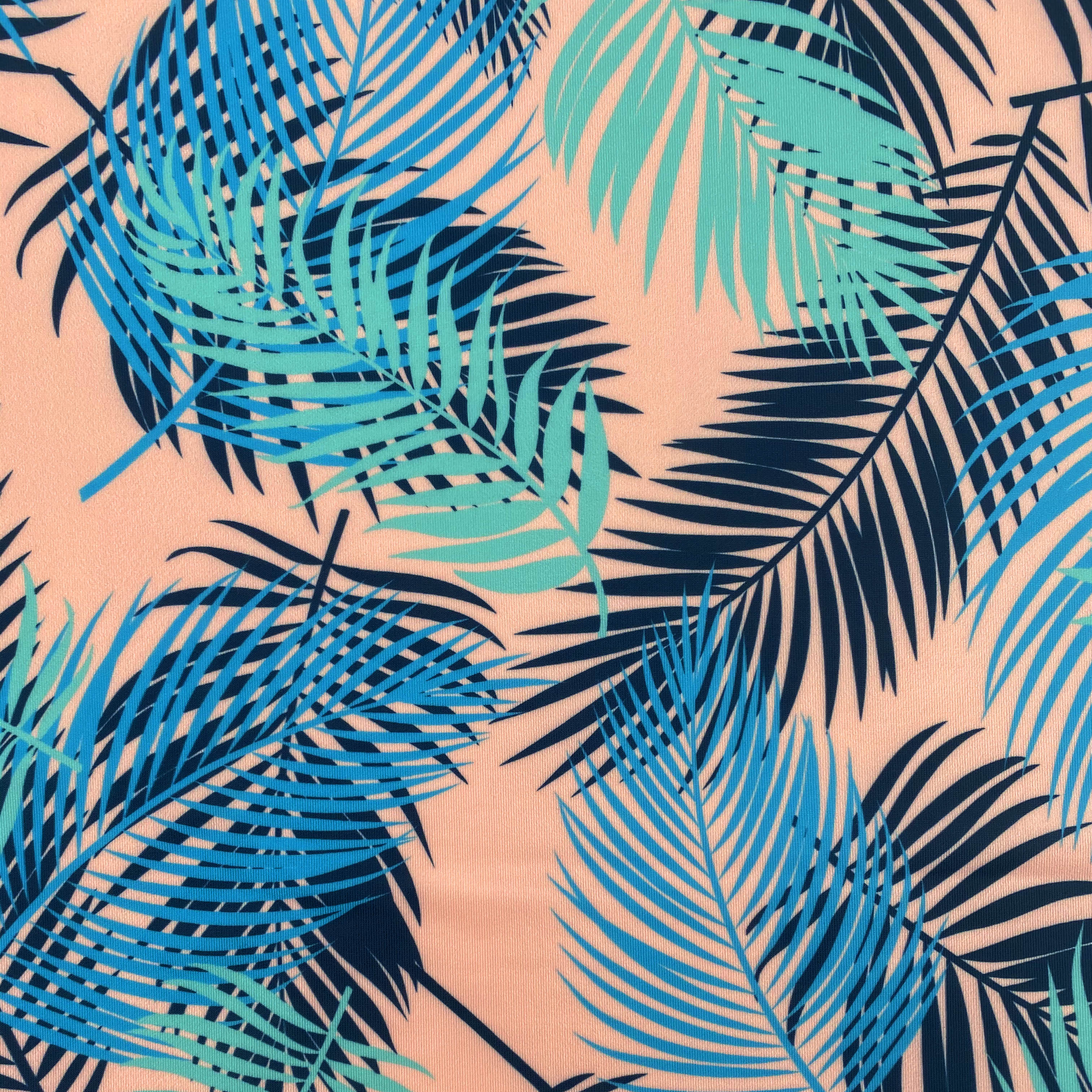 86%-Polyester 14%-Elastano Peso-200 gsm Larghezza-155 cm Tessuto di poliestere stampato a foglia tropicale