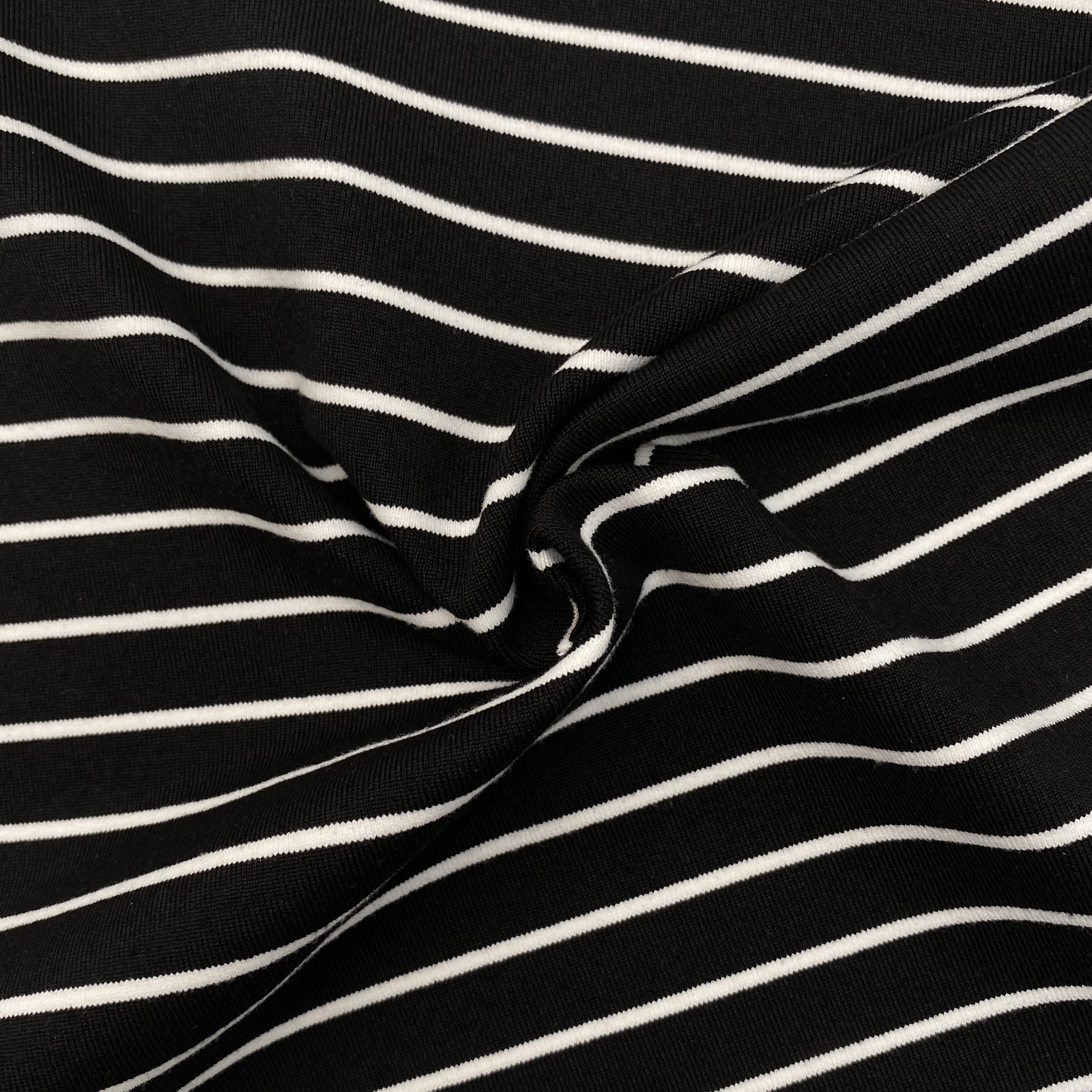 MAGLIA SINGOLA A RIGHE BIANCHE E NERE